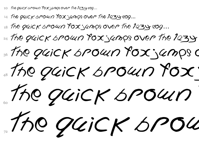 Back To School font waterfall